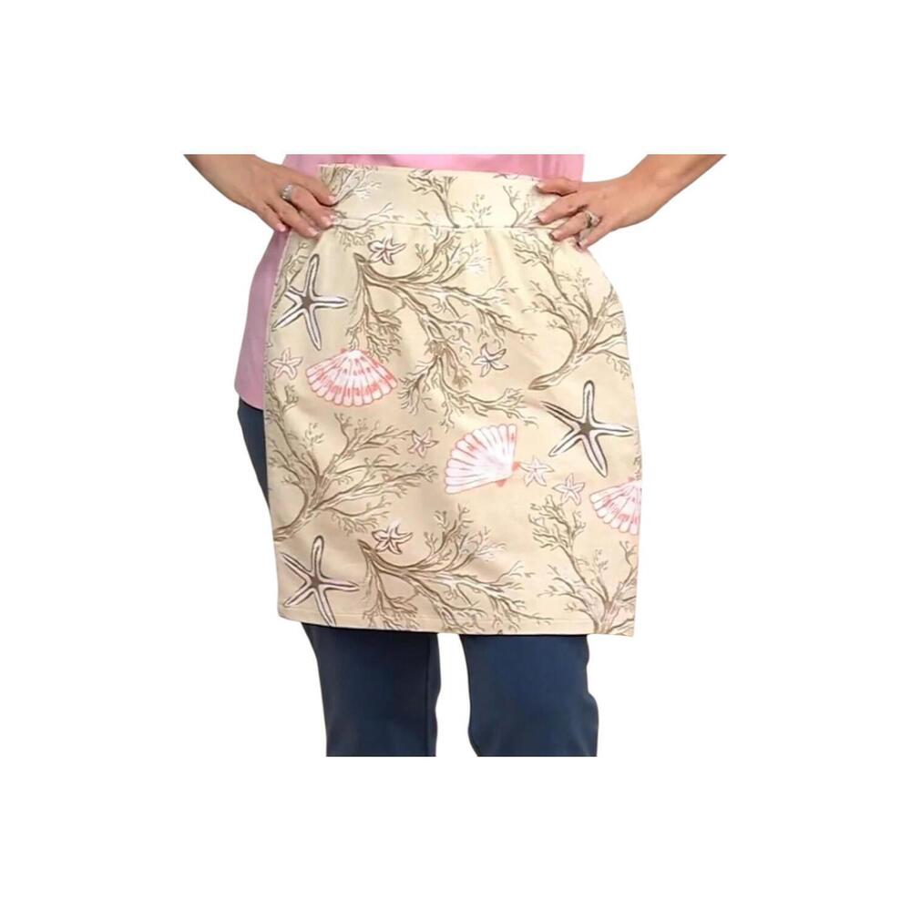 Quacker Factory Women's Beach Comber French Terry Skort Sand - Regular